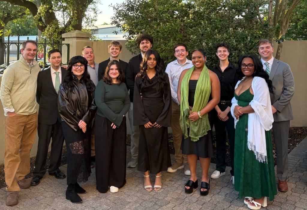 MSU Debate Team students and staff posing outside at the National Debate Tournament